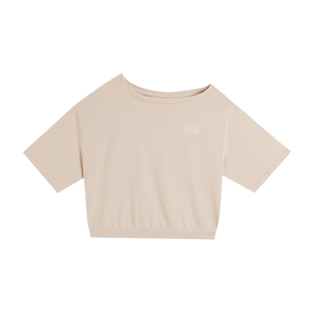 Asymmetric Shoulder Oversized Cotton T-Shirt