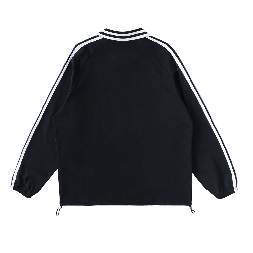  Striped Coller Sweatshirt,Kaizen Styling 