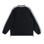  Striped Coller Sweatshirt,Kaizen Styling 