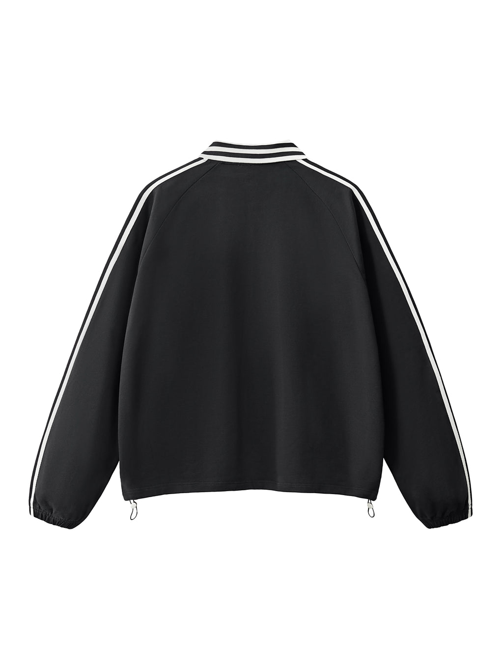 Striped Coller Sweatshirt,Kaizen Styling 