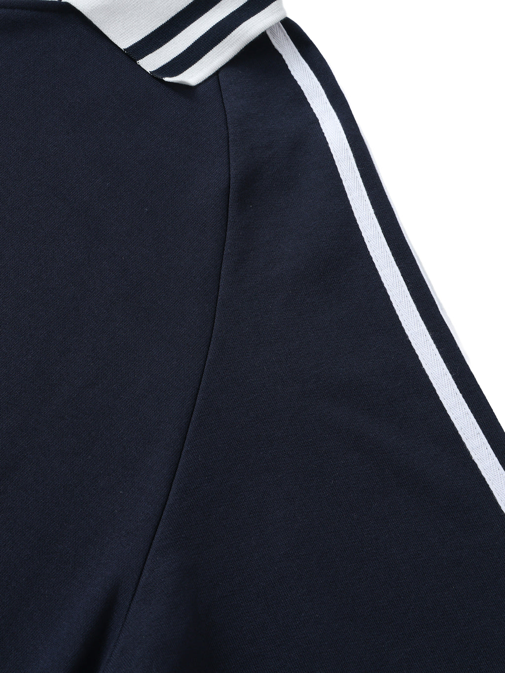  Striped Coller Sweatshirt,Kaizen Styling 
